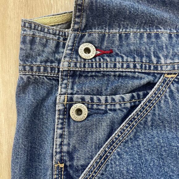 GAP Denim Overalls Womens L Blue Jean Bib Cotton Straight Leg Adjustable - Picture 13 of 13